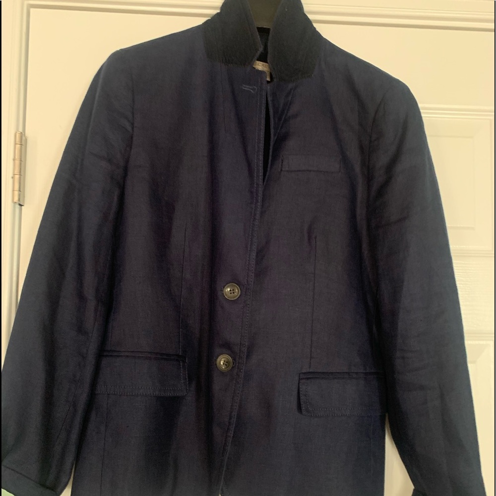 I. Crew navy linen blazer size 8